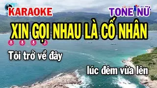 Karaoke Xin Gọi Nhau Là Cố Nhân Tone Nữ ( Em ) Nhạc Sống Mới || Siêu Thị Karaoke