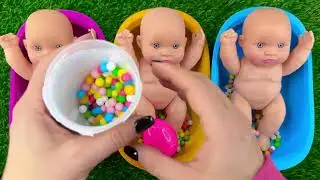 3M Satisfying Video| Relaxing Unpacking GIANTSkittles & Colorful M&M'S Candy From Surprise Tins ASMR