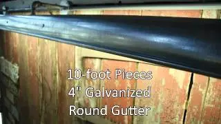 Linear wall lights made from rain gutter