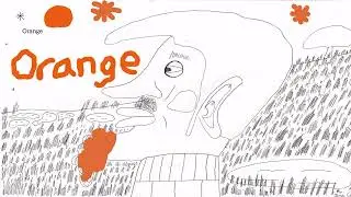 Orange Things Orange Guy Side Profile Drawing   Artwork  December 2025 By James Cottam