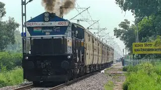 Elegant LONG HOOD FRONT Electromotive Diesel DEPARTURE | Bathinda - Fazilka Passr. | Indian Railways