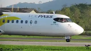 ATR 72-500 Passaredo-VoePass - (PP-PTQ) - Pouso e Decolagem em Joinville 20/07/2024