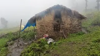 The Surviving Life in the Nepali Mountains Village during the Rainy Season || All Season Rural Video