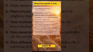 Memorizza queste 9 cose. Regole per apparire forti e di successo. #successo #mentalit&agrave; #regole