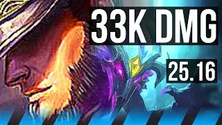TWISTED FATE vs NOCTURNE (MID) | 33k DMG | KR Master | 25.16