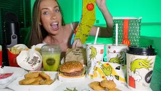 GRINCH MCDONALDS CHRISTMAS MUKBANG | ASMR (Aspen London)