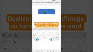 Duplication rapide d'image et formes dans ms word