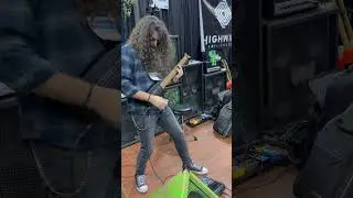 Playing some Indominanct stuff for the Arachnid Cabinets and OzGuitarWorks #thenammshow #kiriakosgp