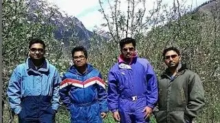 Trekking to snow point, Manali