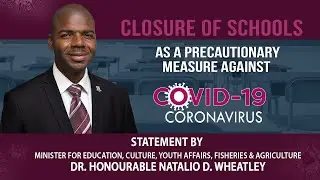 STATEMENT ON THE CLOSURE OF SCHOOLS AS PRECAUTIONARY MEASURE AGAINST COVID-19