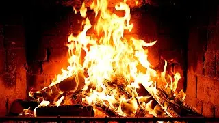 Cozy Fireplace 4K (12 HOURS). Fireplace with Crackling Fire Sounds. Fireplace Ambience