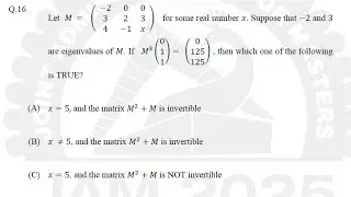 IIT Jam 2025 ||  Linear Algebra Solution.  @MathVandar  #iitjammathematics #iit #iitjam2025