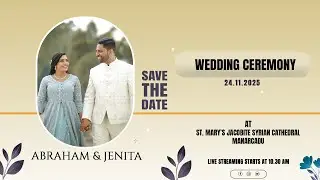 WEDDING CEREMONY LIVE || ABRAHAM & JENITA