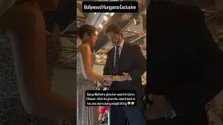 #sanyamalhotra shares her #award with #varundhawan at #bollywoodhungama's Style Icons Awards 2025