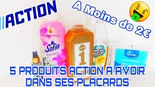 🌺|| 5 PRODUITS ACTION A AVOIR DANS SES PLACARDS - 🤑 A MOINS DE 2&euro;  #action  #actionaddict #haul