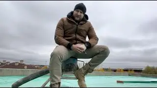 Полусухая стяжка на кровле с разуклонкой.