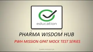 PHARMACEUTICAL ANALYSIS 1 | PWH MISSION GPAT MOCK TEST SERIES | TEST 2 | GPAT | NIPER