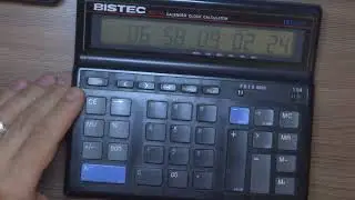 Калькулятор Bistec MP-16. Настройка времени, даты и будильника.