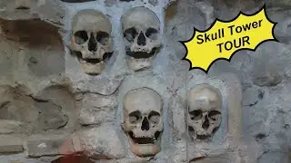 Skull Tower - stone structure embedded with human skull