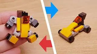 Мини-кирпичик LEGO из 25 деталей! Сверхкомпактный робот-трансформер спортивного автомобиля &mdash; Nano Ra