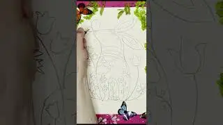 Весенний зайчик в стиле дудлинг #diy #drawing #painting #art #artdrawing #diydrawing