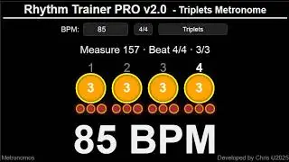Triplets 85 BPM (Accent on 1)