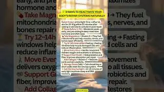 🌿 9 Ways to Reactivate Your Body&rsquo;s Repair Systems