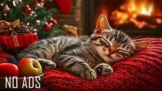 🐈🔥 Relaxing Piano Music for Cats | Soft Fireplace Sounds & Purring for Anxiety Relief
