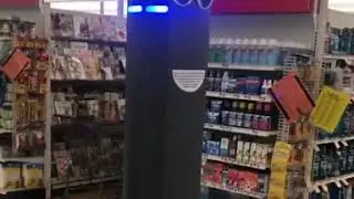 robot marty watches store for spills
