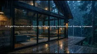 Long Healing Night Sleep with Rain Ambience and Piano 🌙 #phr