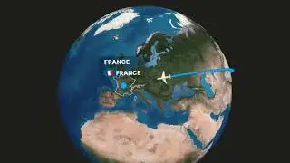 Vietnam to Germany World Travel Flight Map Animation #travel #animation #videoediting