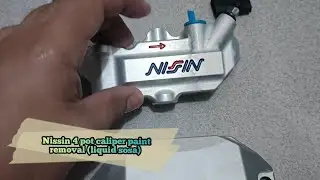 Moto Vlog 231 - Nissin 4 pot caliper paint removal (liquid sosa) 