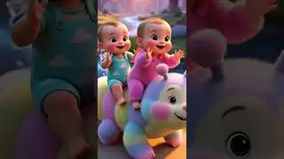 Cute duck apni colorful train ke sath fun adventure par 🚂🐥 ❤️ Share 🔁 Subscribe 🔔