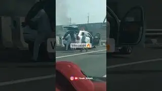 #volvo #car caught #fire on #meerutexpressway 🔥😳