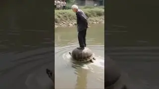 This Turtle Helped an Old Man Cross the River #usa #usatiktok #usanewstoday