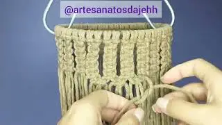 Luminária de macramé! Vem aprender a fazer