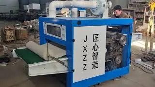 Automatic cotton opening carding machine