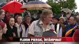 Florin Piersic, întâmpinat cu mare fast la Putna