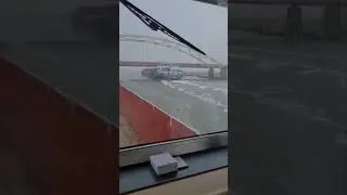 A cargo ship collision with a bridge caused the roof to fall