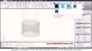 AutoCAD 3D Helix Command, Spring, Threads Tutorial | AutoCAD 2010