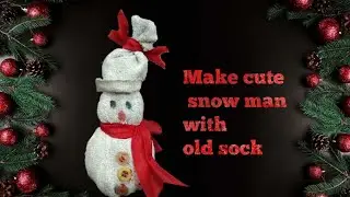 #Diy snowman/ 🎄 snowman from socks #creativecraftideas #snowmancraft #snowmanshort