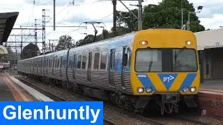 Trains at Glenhuntly during Peak Hour - Metro Trains Melbourne