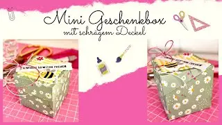 ☀️💞 Mini Geschenkbox mit schrägem Deckel  basteln I in cm I DIY I Annilis Welt ☀️💞
