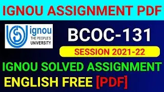 BCOC-131 Solved Assignment 2022, BCOC 131 Solved Assignment 2021-22 in English, BCOC 131 Assignment