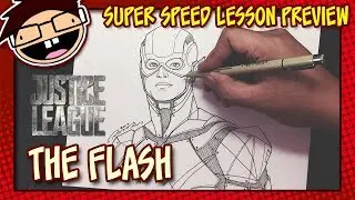 Lesson Preview: How to Draw THE FLASH (Justice League) | Super Speed Time Lapse Art