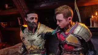 Синдри дарит Атрею новый лук | Заставка &laquo;Рагнарёк&raquo; из God of War