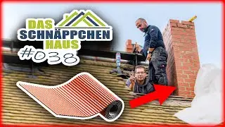 SCHORNSTEIN mit KAMINANSCHLUSSBAND kleben & dichten! | SCHNÄPPCHENHAUS #038 | Home Build Solution