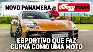 Novo Porsche Panamera pode FAZER CURVA como uma moto e levanta para você entrar