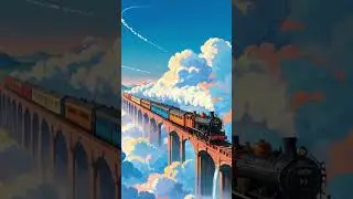 🚂 Train Above the Clouds 🌤️ | Dreamlike Journey Animation ✨ #TrainJourney