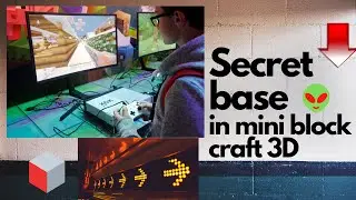 How to make secret base in mini block craft.